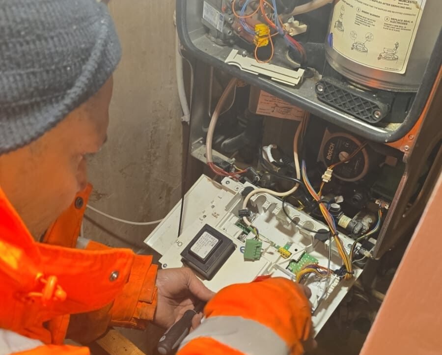 Boiler Assures engineers at work on a boiler installation